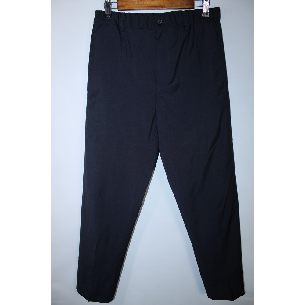 Stephan Schneider Men's Size 5/Medium Navy Blue Elastic Waist Wool Pants